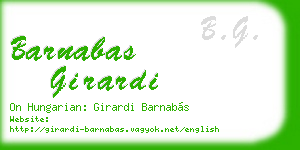 barnabas girardi business card